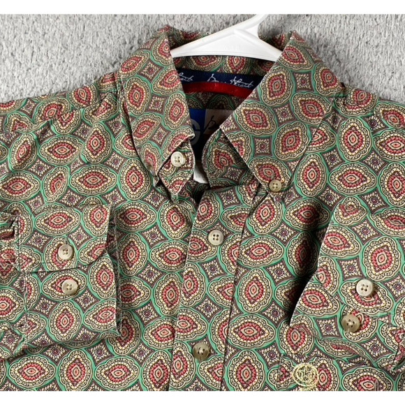 Wrangler George Strait Cowboy Cut Collection Button Shirt Men's Medium Geometric - Picture 1 of 8